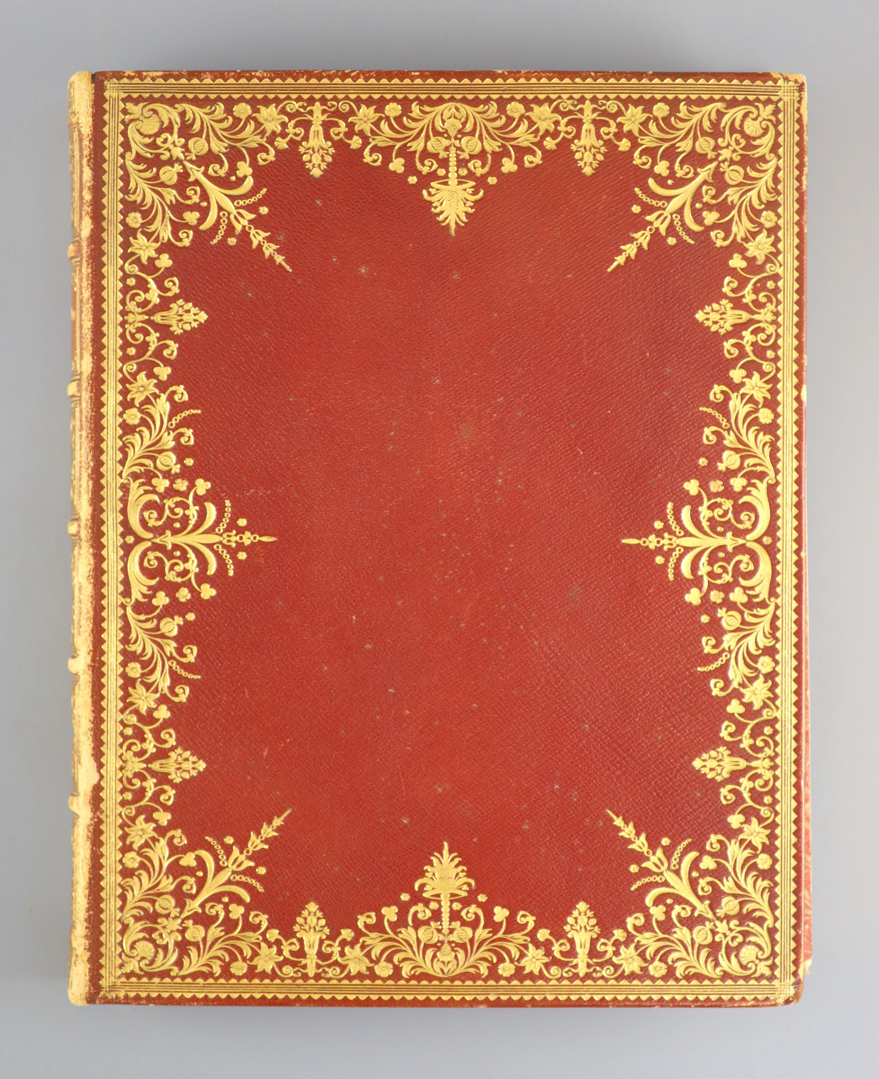 GRAY, THOMAS (1716-1771) - Elegy Written in a Country Church-Yard. ‘’Gray’s Elegy’’, edited and with introduction by John Martin (1791-1855), dedicated to Samuel Rogers, specially commissioned by the editor, 4to, red mor